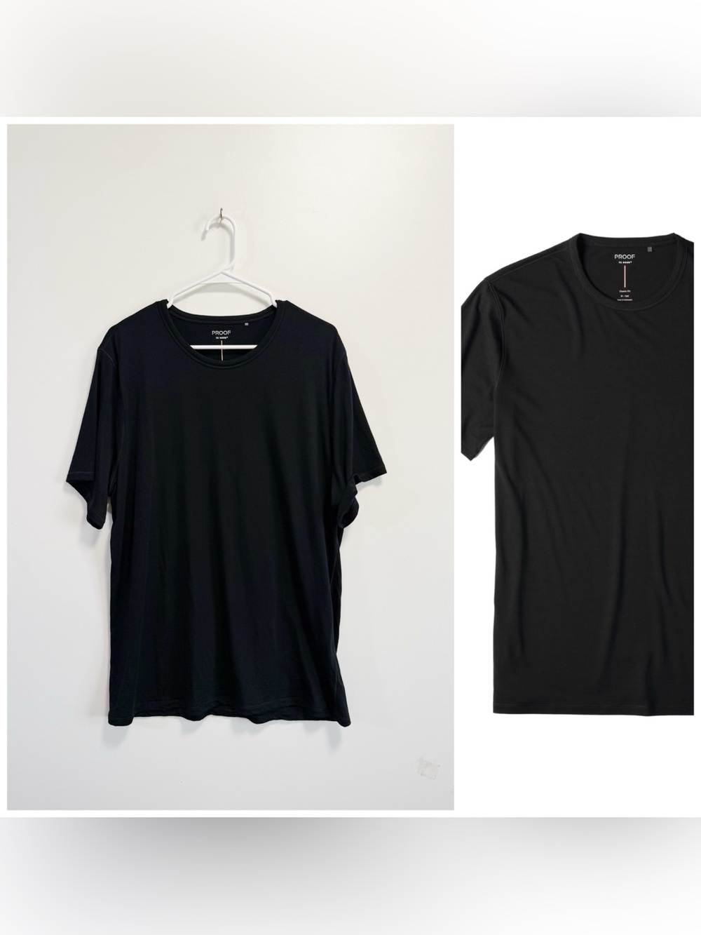 PROOF 72 Hour Merino Tee Slim Fit Black Size XL Men’s